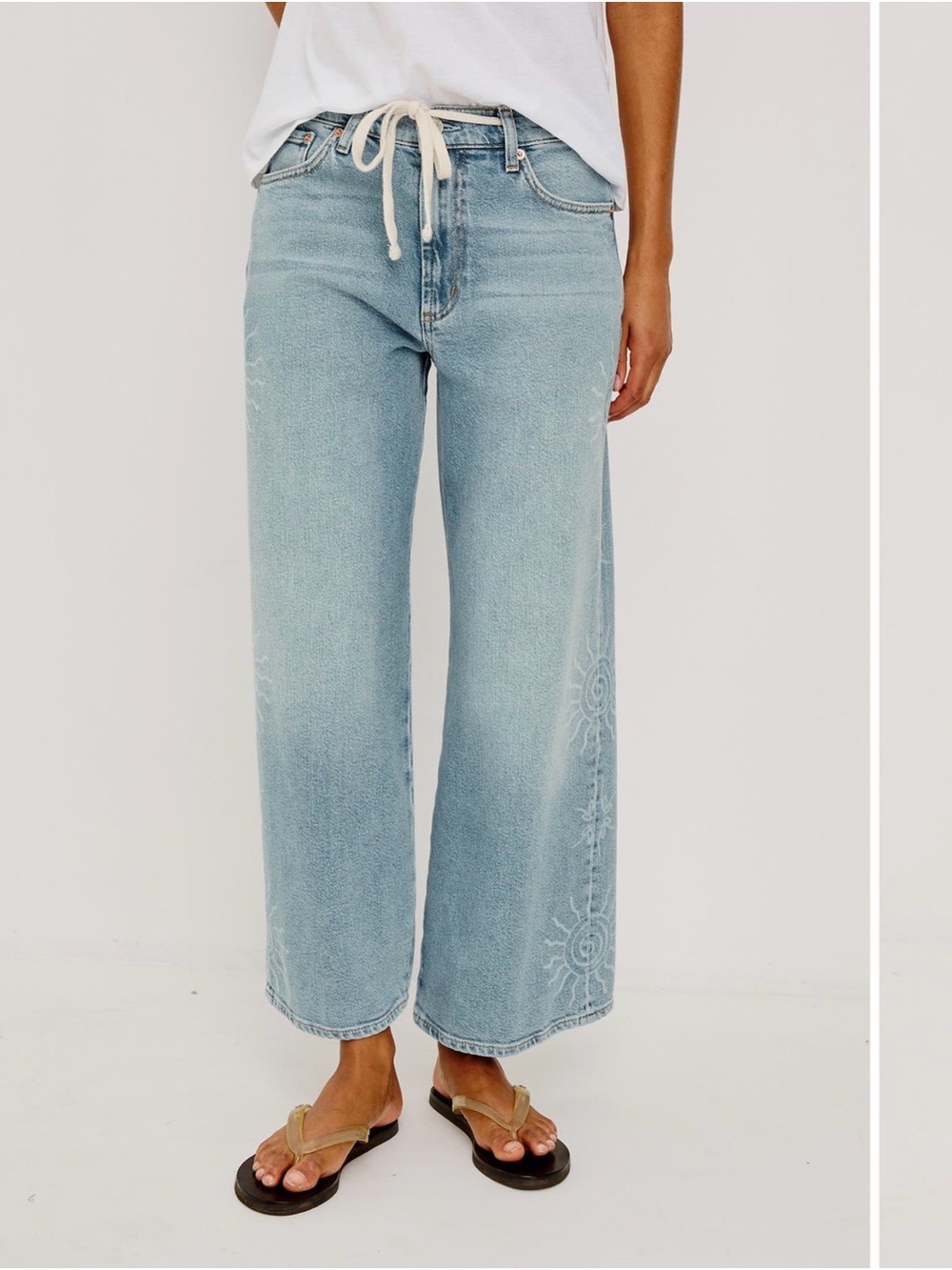 RAILS Angeleno Drawstring crop wide leg jeans